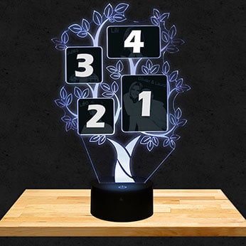 Lampe personnalisée Arbre 4 Photos