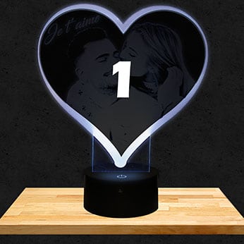 Lampe Personnalisée Cœur