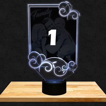 Lampe Personnalisée Rectangle Ornements