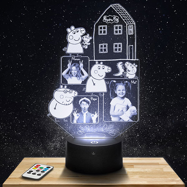 Veilleuse Personnalisée Peppa Pig 3 Photos