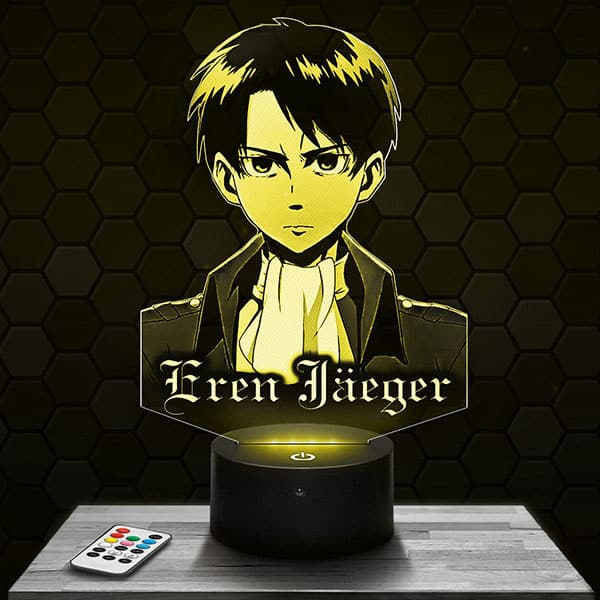 lampe-3d-attaque-des-titans-eren-jaeger Lampe 3D L'attaque des Titans - Eren Jaeger avec socle au choix !