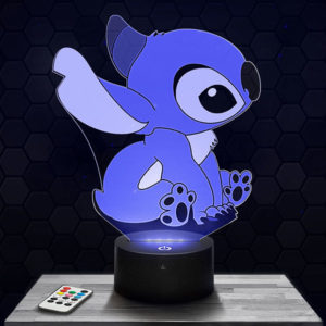 Lampe 3D Bébé Stitch avec socle au choix !