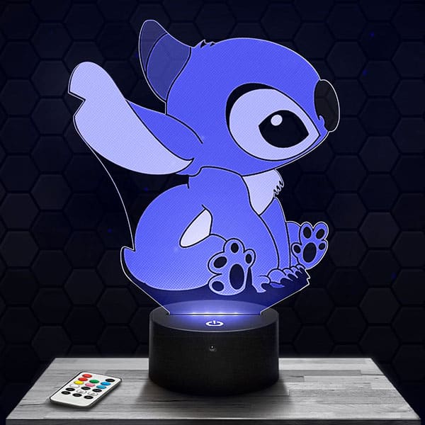 lampe-3d-bebe-stitch Lampe 3D Bébé Stitch avec socle au choix !