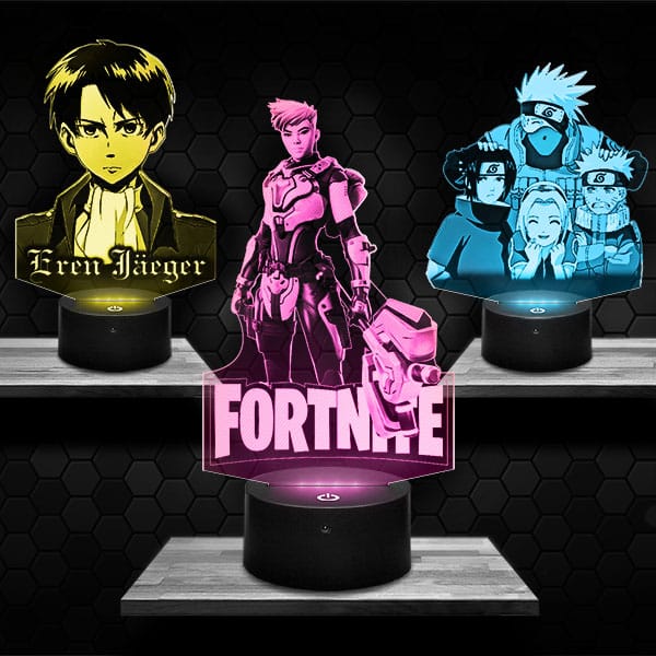 Lampes 3D catégories. Catalogue lampe 3D