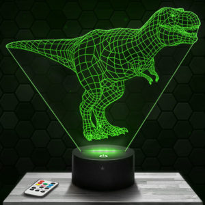 Lampe 3D Dinosaure Tyrannosaure avec socle au choix !