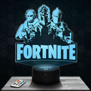 Lampe 3D Fortnite 3 personnages avec socle au choix !