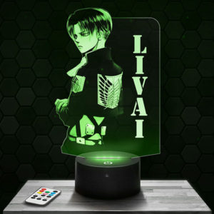 Lampe 3D Livai - L'attaque des Titans avec socle au choix !
