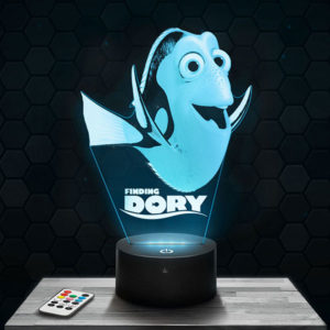 Lampe 3D Dory avec socle au choix !