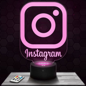 Lampe 3D Logo Instagram avec socle au choix !