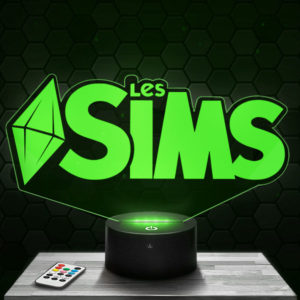 Lampe 3D logo Les Sims avec socle au choix !