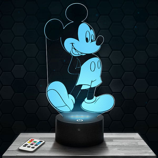 lampe-3d-mickey Lampe 3D Mickey avec socle au choix !