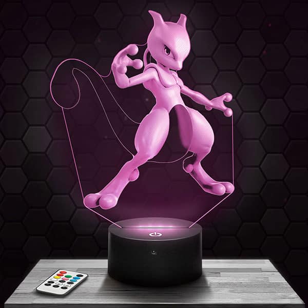 lampe-3d-pokemon-mewtwo Lampe 3D Mewtwo Pokémon avec socle au choix !