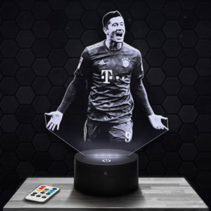 Lampe 3D Robert Lewandowski avec socle au choix !