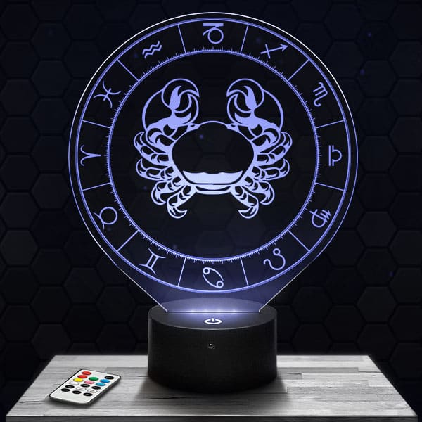 lampe-3d-signe-astrologique-cancer Lampe 3D Signe Astrologique - Cancer avec socle au choix !