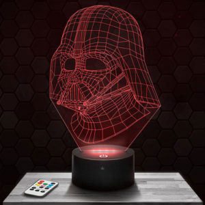 Lampe 3D Star Wars Dark Vador avec socle au choix !