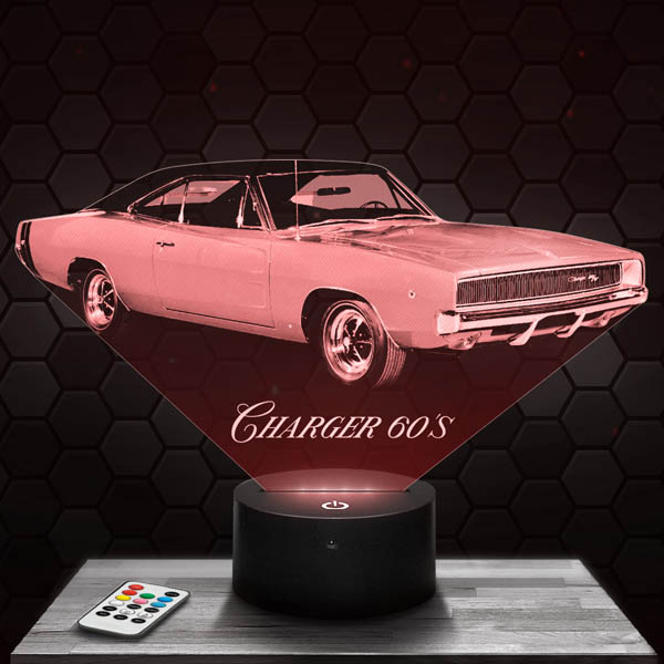 lampe-3d-dodge-charger-60-s