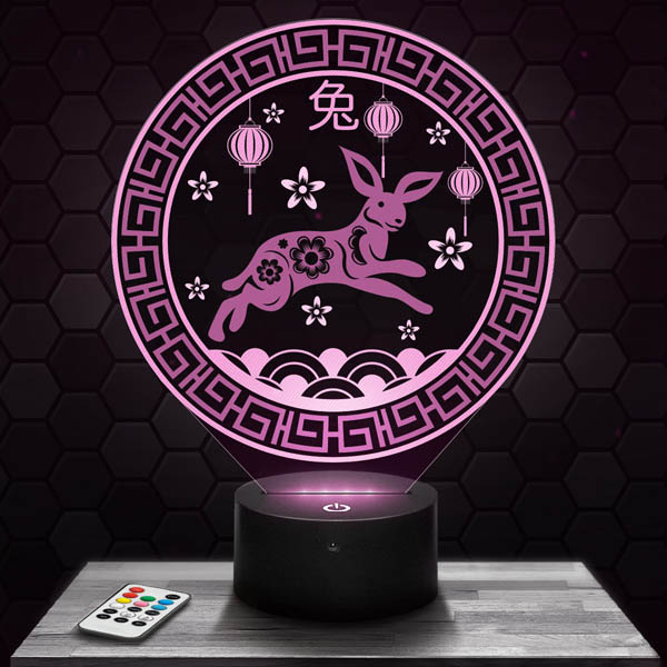 lampe-3d-signe-astologique-chinois-lapin-600