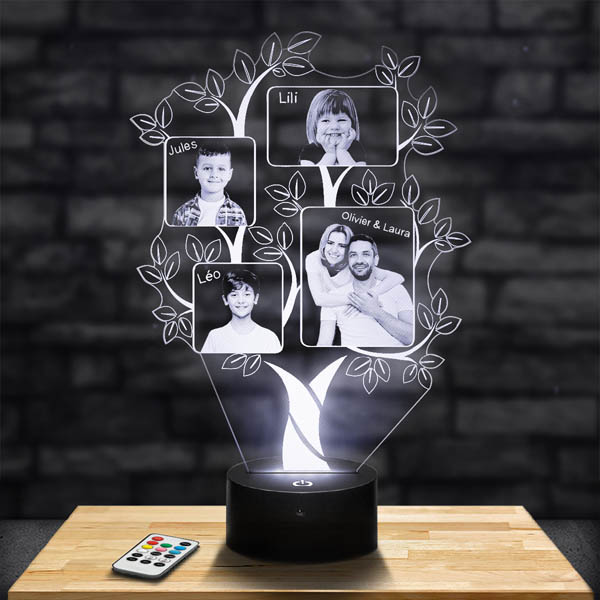 Lampe Personnalisée Arbre 4 photos configurateur