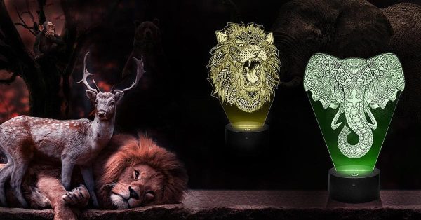 Lampes 3D Animaux