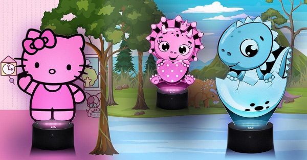Lampes 3D Dinosaures ello Kitty