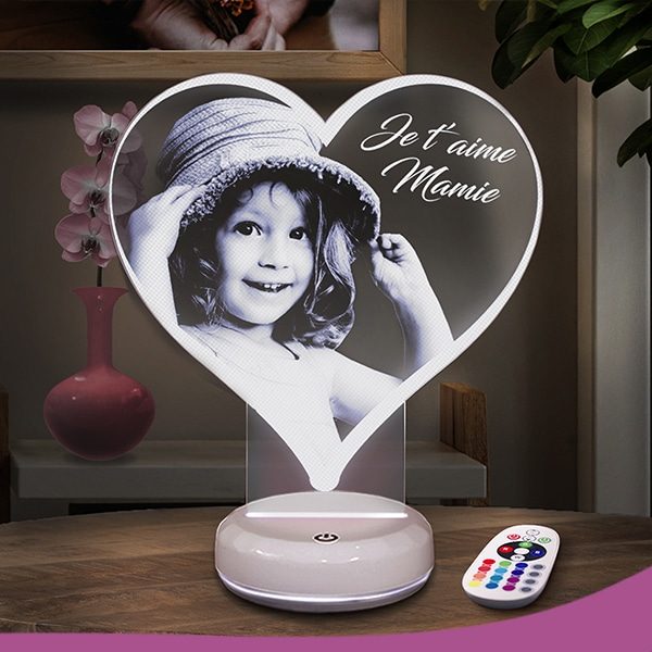 Lampe personnalisée 3D fête des grands mère