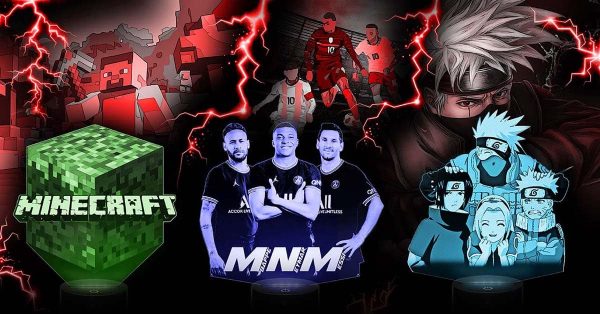 Lampes 3D Minecraft MNM Naruto