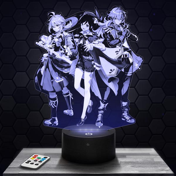 lampe-3d-genshin-impact-3-persos